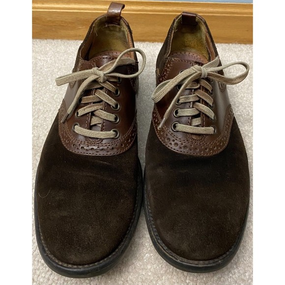J&M 1850 Johnston & Murphy Brown Leather Suede Oxford Shoes Mens 8M 20-3676 main image 6